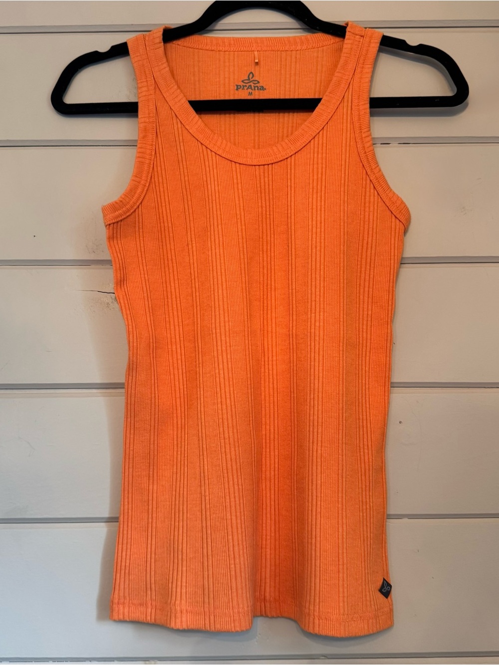 PrAna- Womens Orange Haze Purest Cotton Tank Top Ribbed